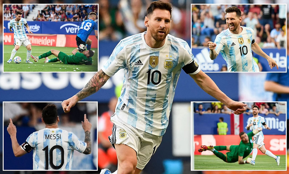 Lionel Messi lập kỳ tích ghi 5 bàn trong màu áo tuyển Argentina | Vietnam+ (VietnamPlus)